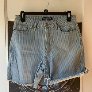 Calvin Klein Jeans Women's Blue & White Striped Jean Shorts